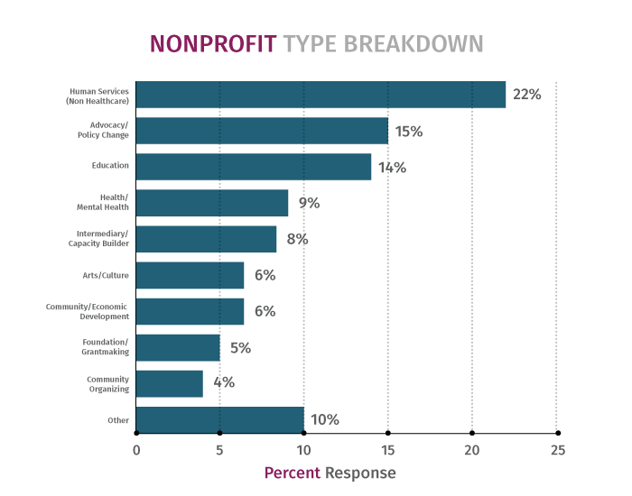 Race Survey Nonprofit Type Breakdown Diagram